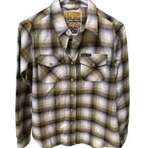 Dixxon Flannel Company Plaid Shirt Men's Size Small Workwear Streetwear Grunge